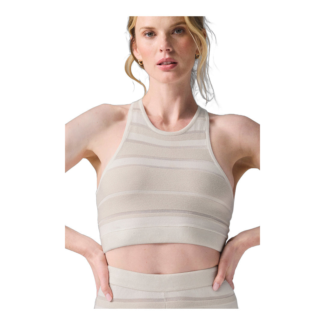 alo Sport Play Knit Bra - Ivory/Alabaster