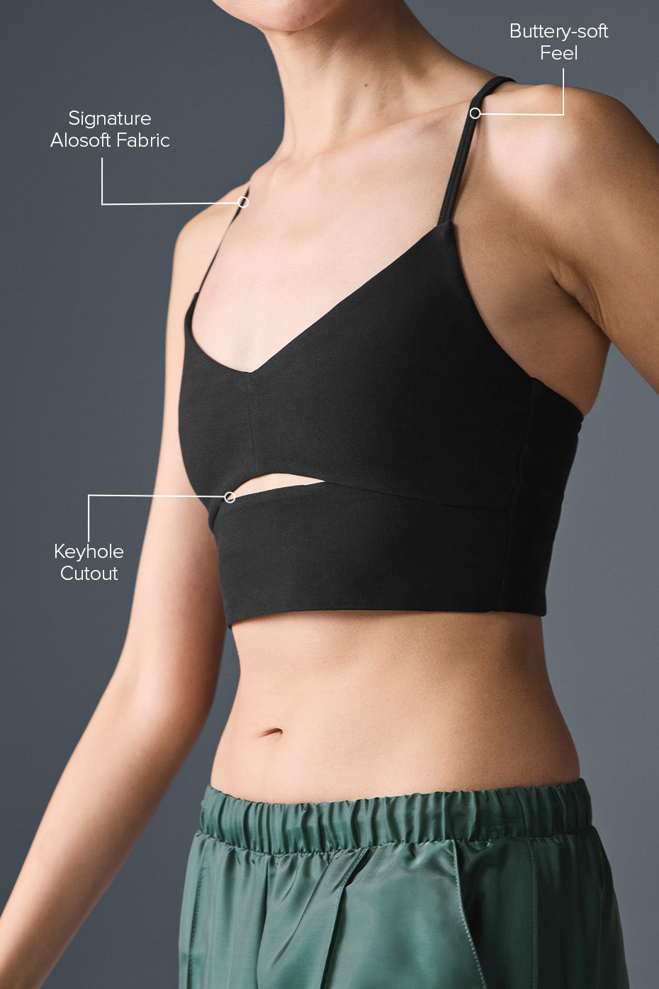 alo Alosoft Highlight Bra - Black
