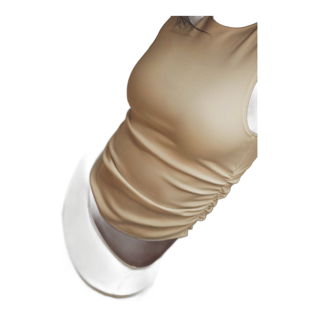 alo Ribbed En Pointe Tank - Ivory