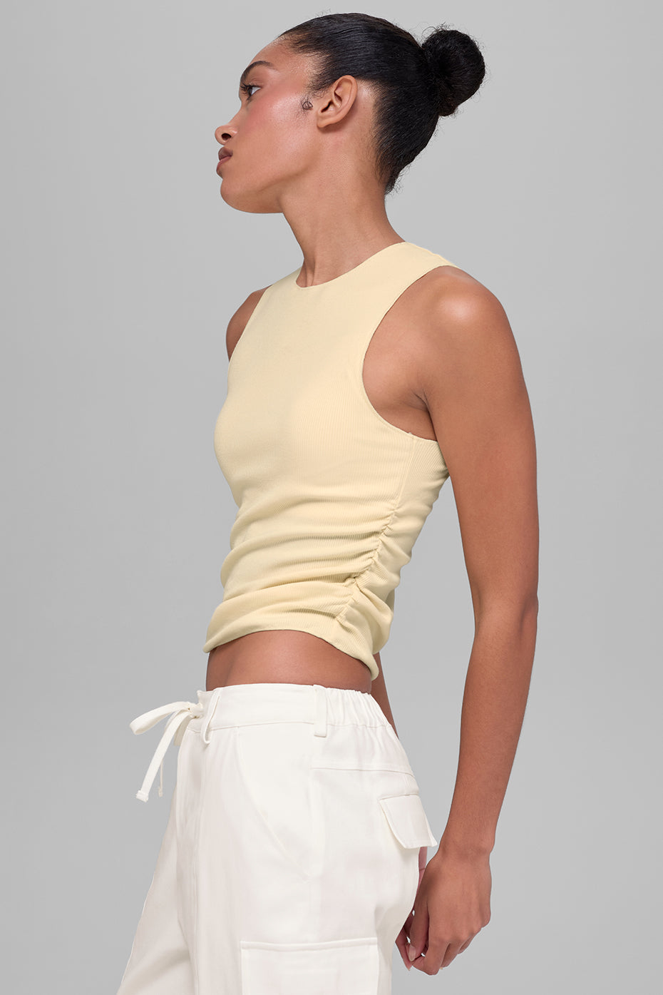 alo Ribbed En Pointe Tank - Candlelight Yellow