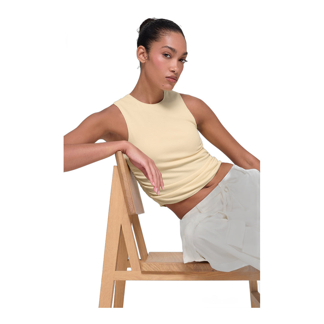 alo Ribbed En Pointe Tank - Candlelight Yellow