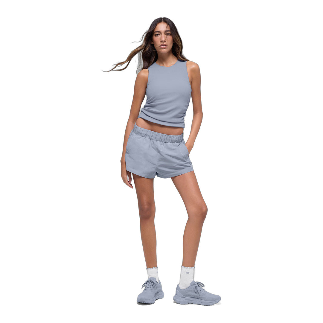 alo Ribbed En Pointe Tank - Winter Frost