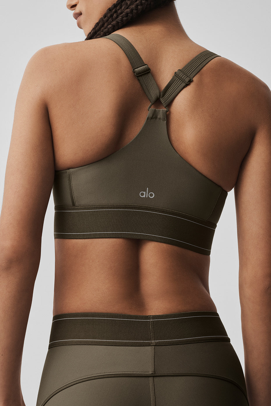 alo Airlift Suit Up Bra - Olive Tree/Olive Tree
