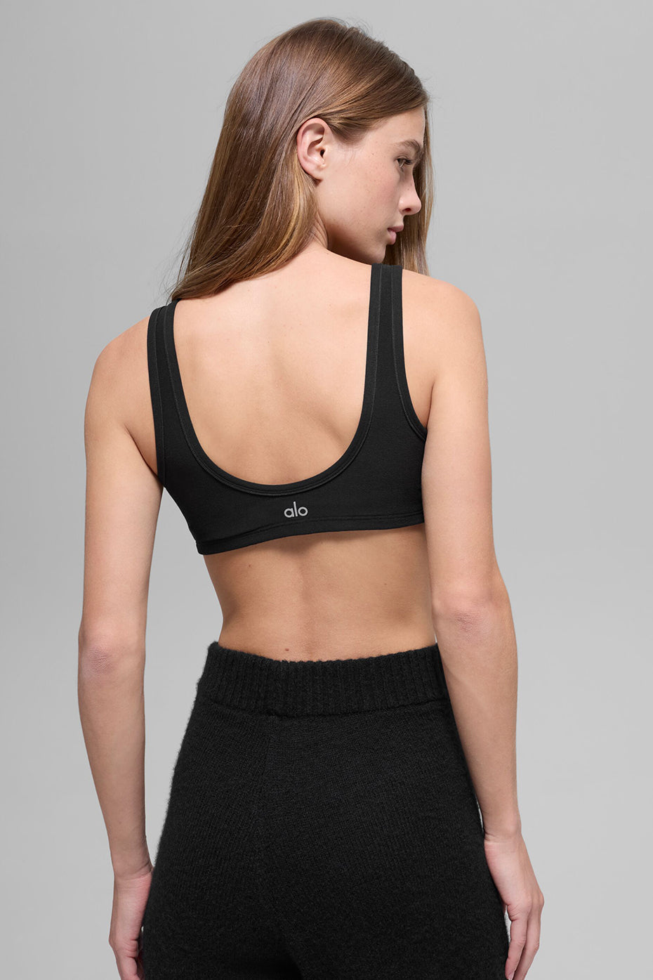 alo Alosoft Center Stage Bra - Black