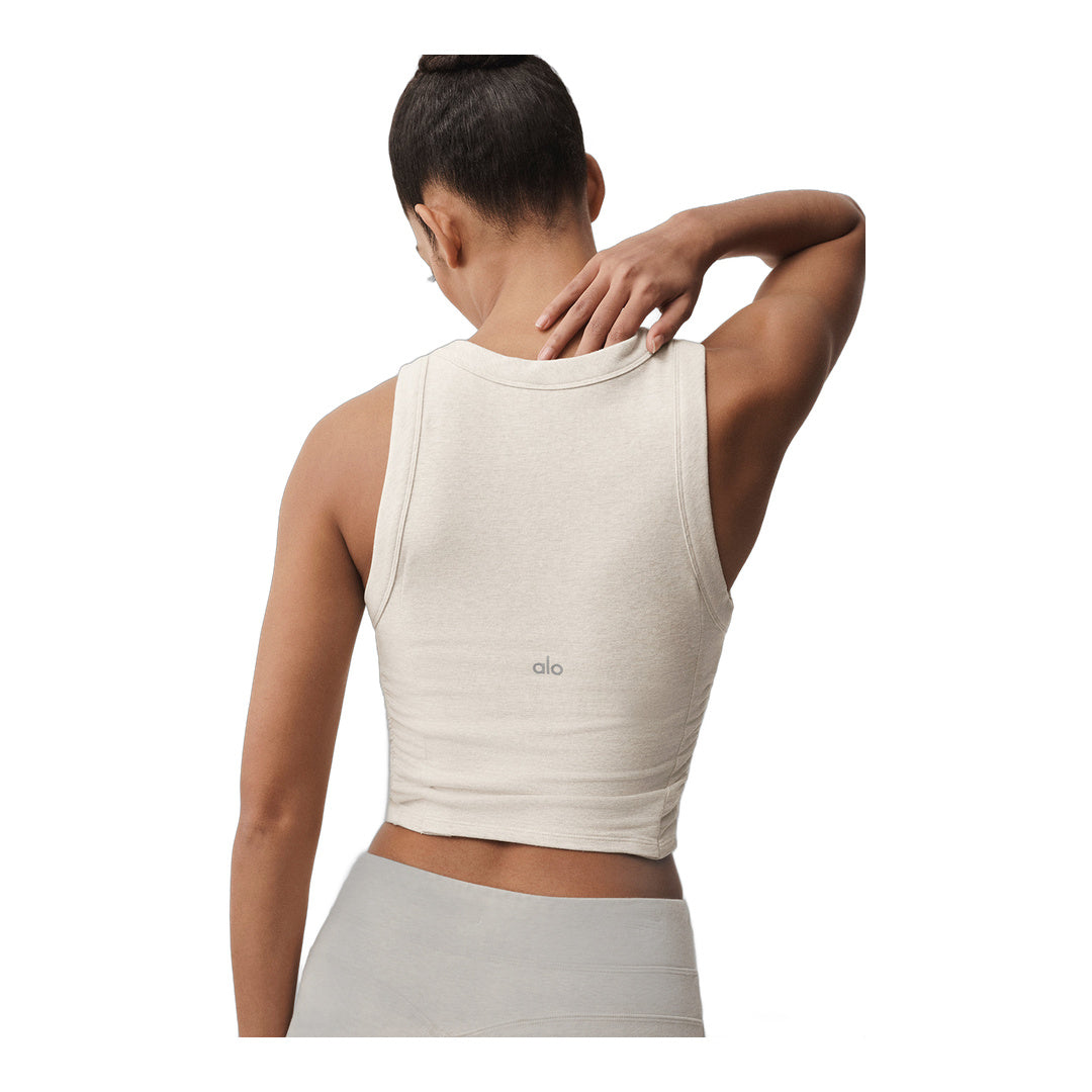 alo Sway Bra Tank - Oatmeal Heather
