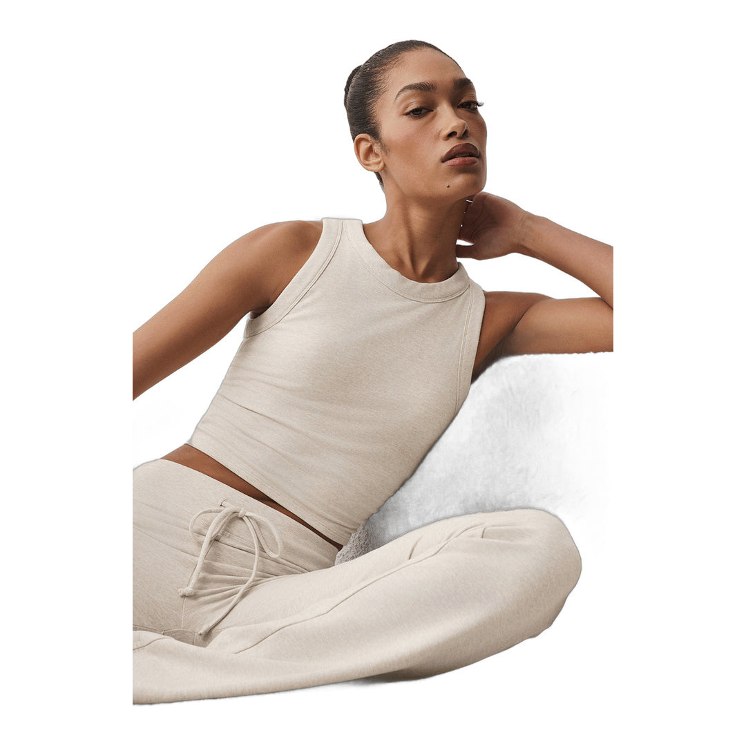 alo Sway Bra Tank - Oatmeal Heather
