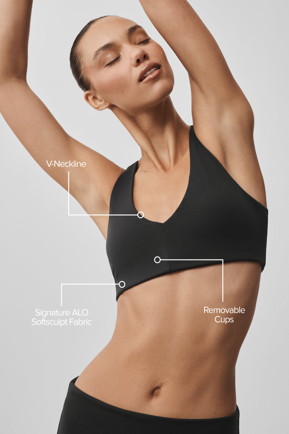 alo ALO Softsculpt Base Bra - Black