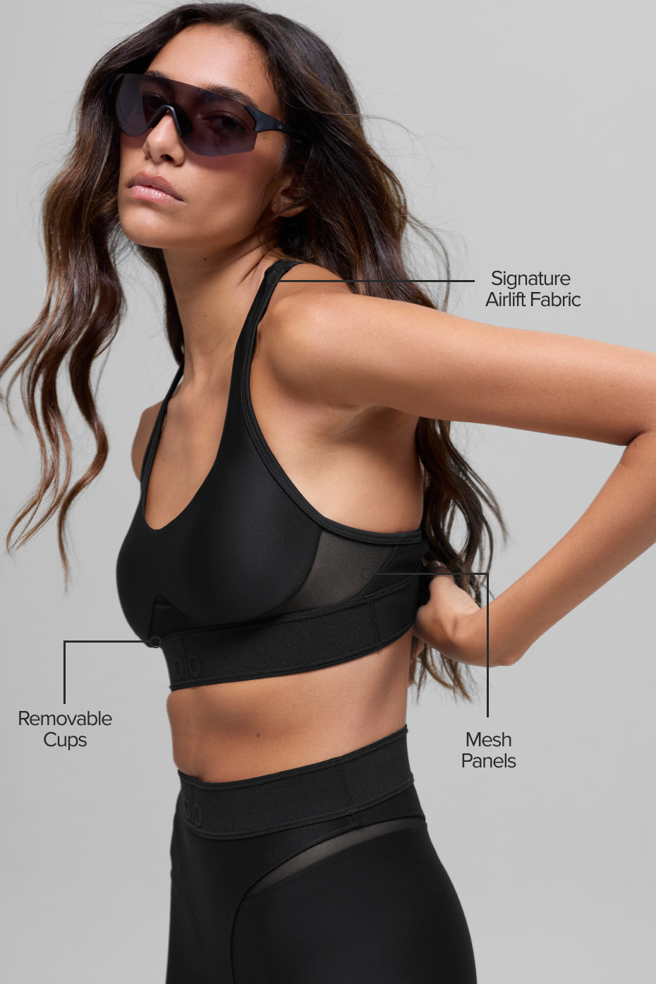 alo Airlift Rebel Bra - Black