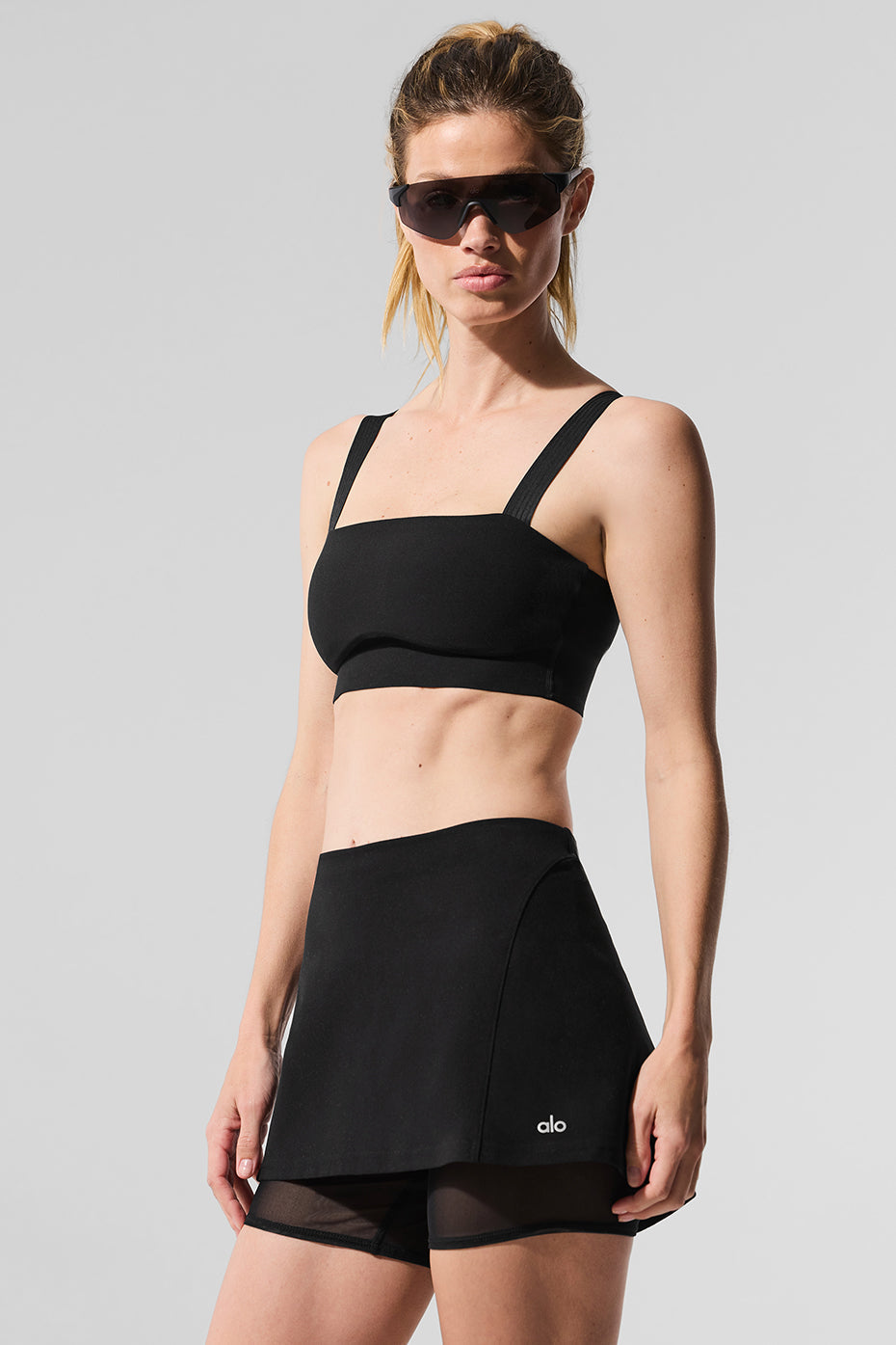 alo Alosoft Serve It Up Bra - Black