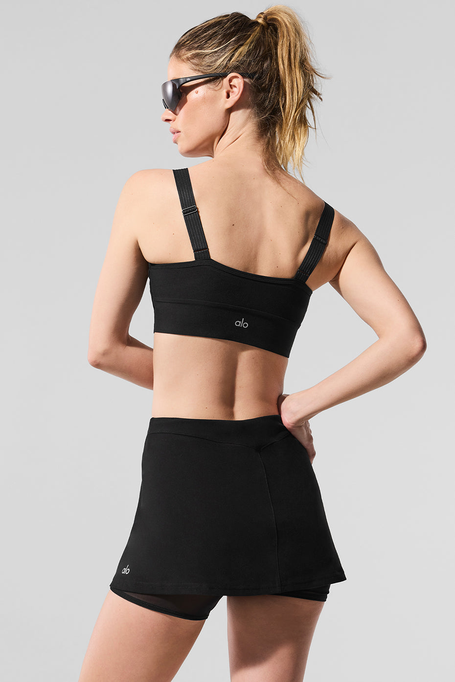 alo Alosoft Serve It Up Bra - Black