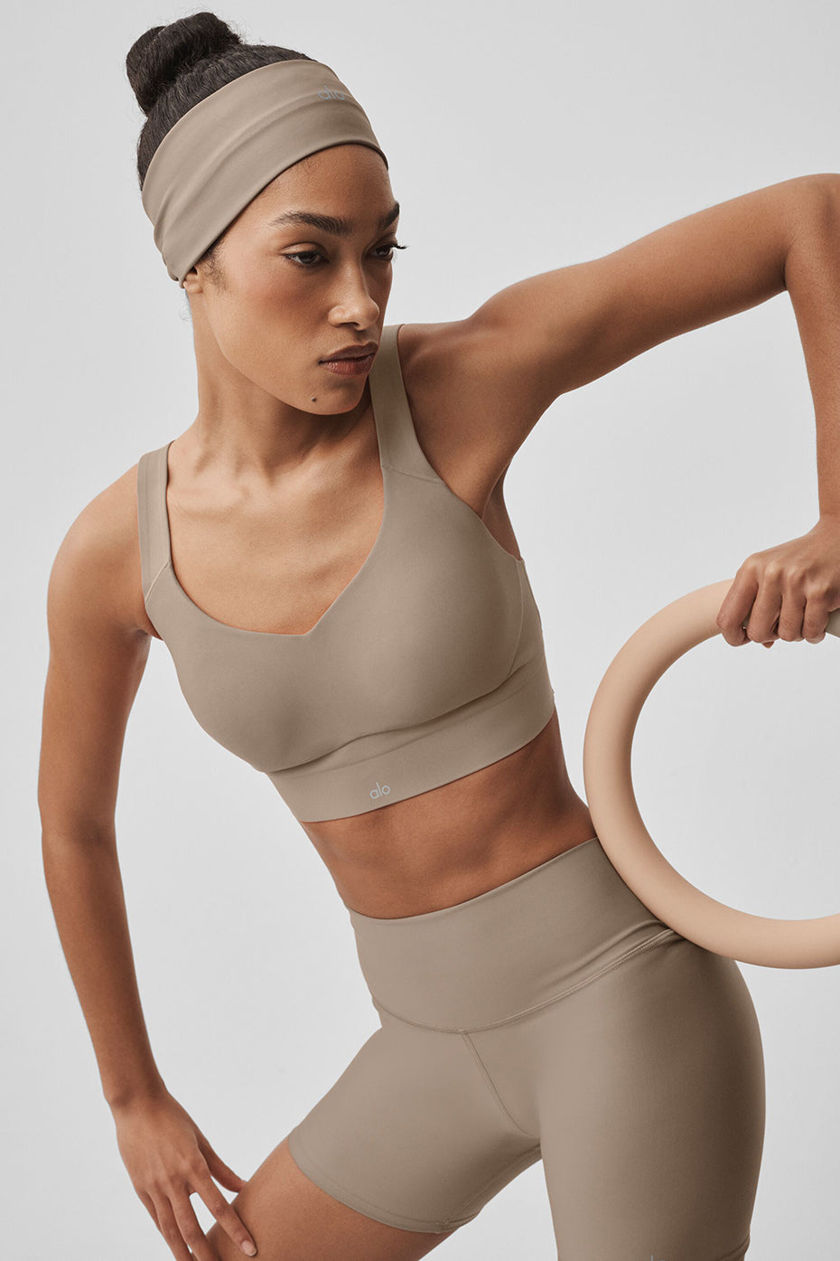 alo Airlift Endurance High-Impact Bra - Gravel