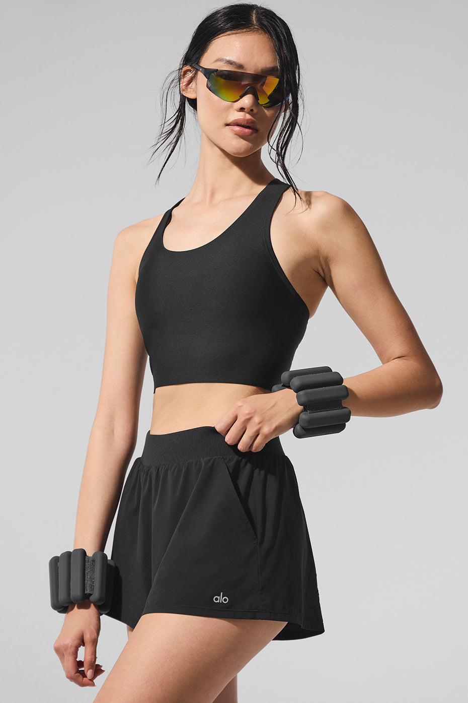 alo Airlift Super Sleek Bra Tank - Black
