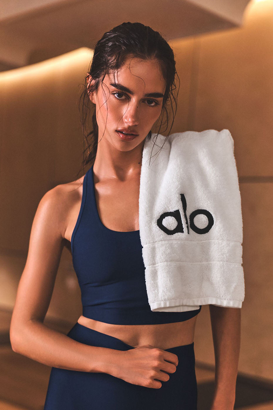 alo Airlift Super Sleek Bra Tank - Navy
