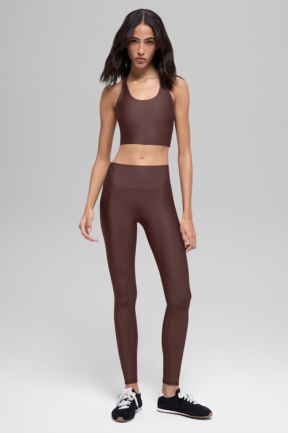 alo Airlift Super Sleek Bra Tank - Brownstone