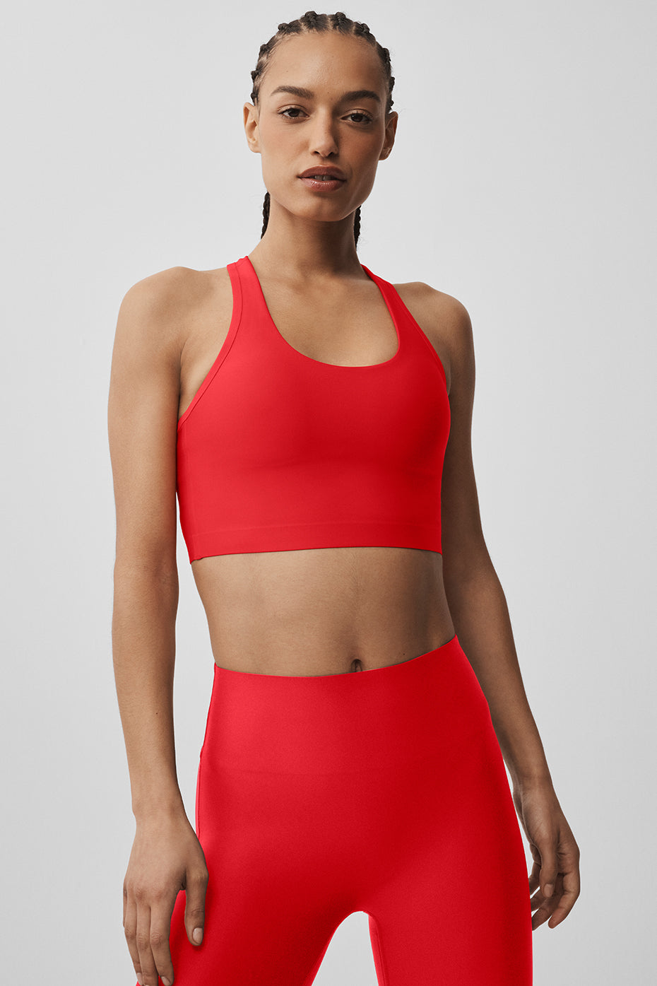 alo Airlift Super Sleek Bra Tank - Bright Red