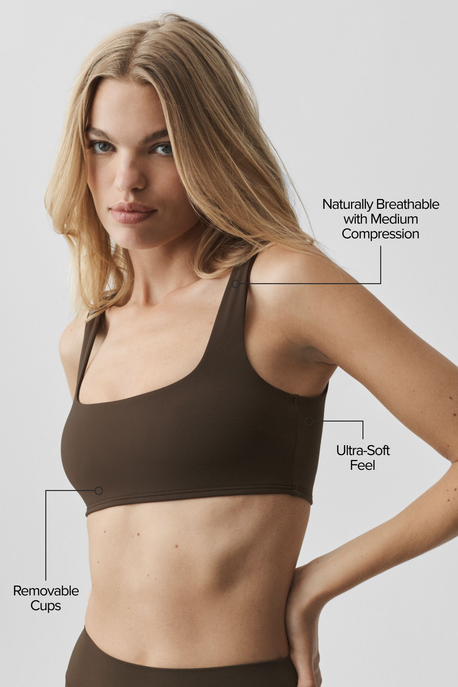 alo ALO Softsculpt Precision Bra - Espresso