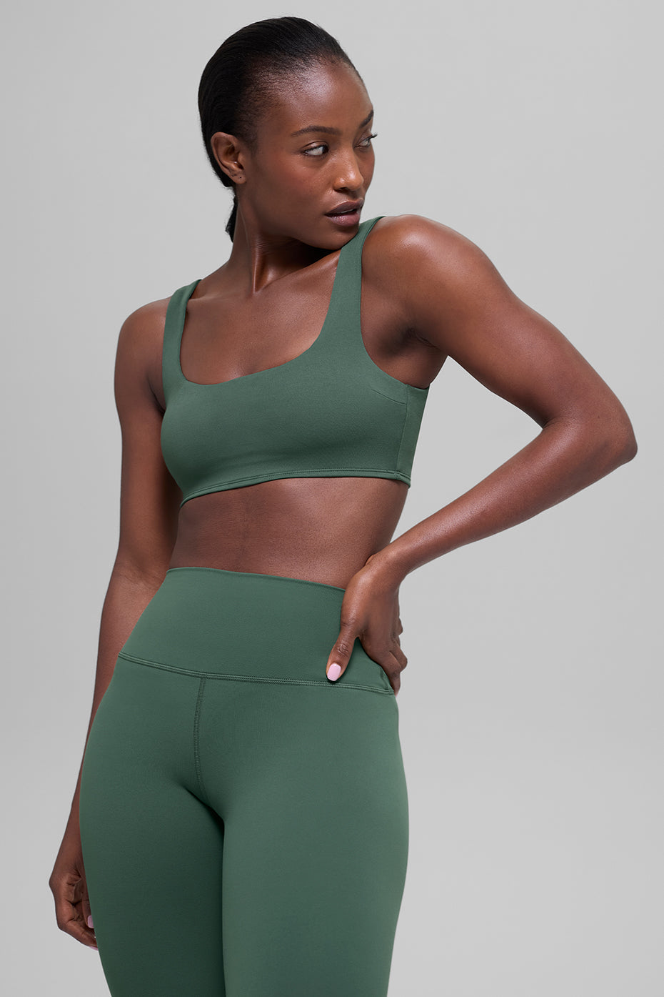 alo ALO Softsculpt Precision Bra - Clover Green