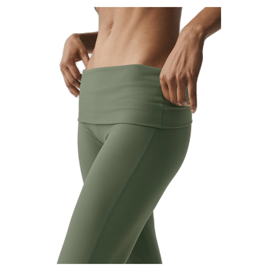 ALO ALO Softsculpt Foldover Flare Legging (Regular) - Bamboo Green