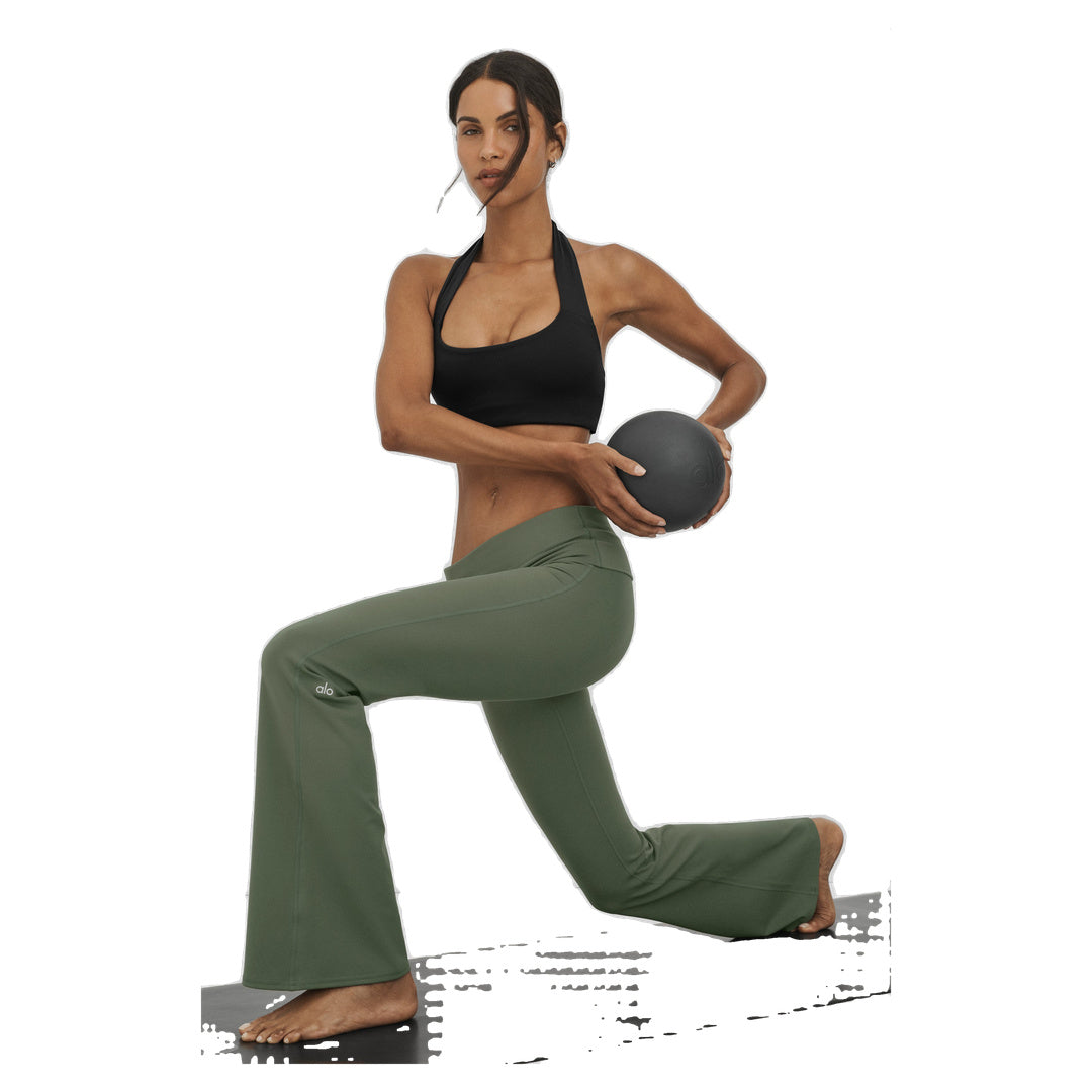 ALO ALO Softsculpt Foldover Flare Legging (Regular) - Bamboo Green