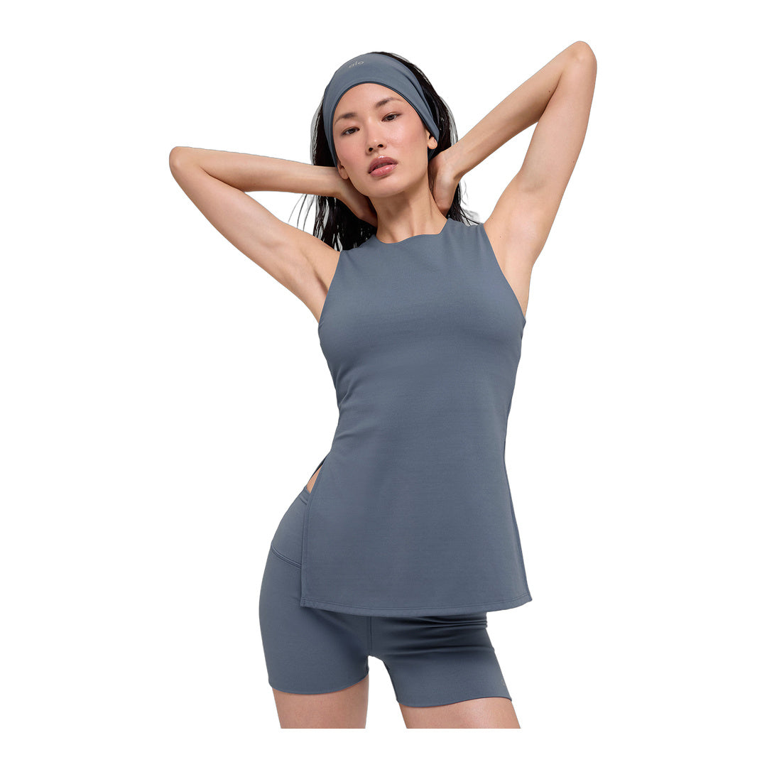 alo ALO Softsculpt Precision Full Length Bra Tank - Bluestone