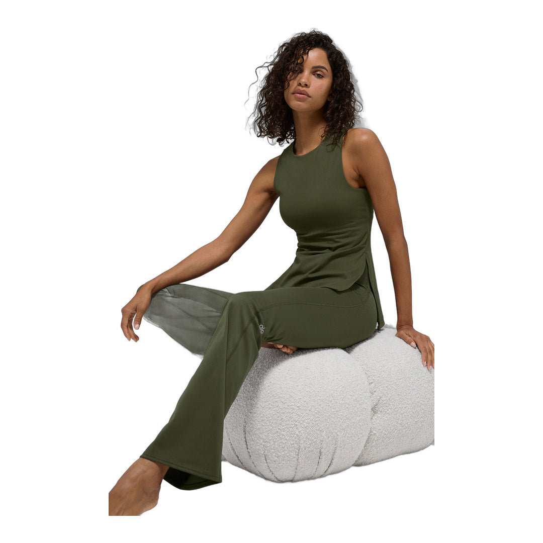 alo ALO Softsculpt Precision Full Length Bra Tank - Green Olive