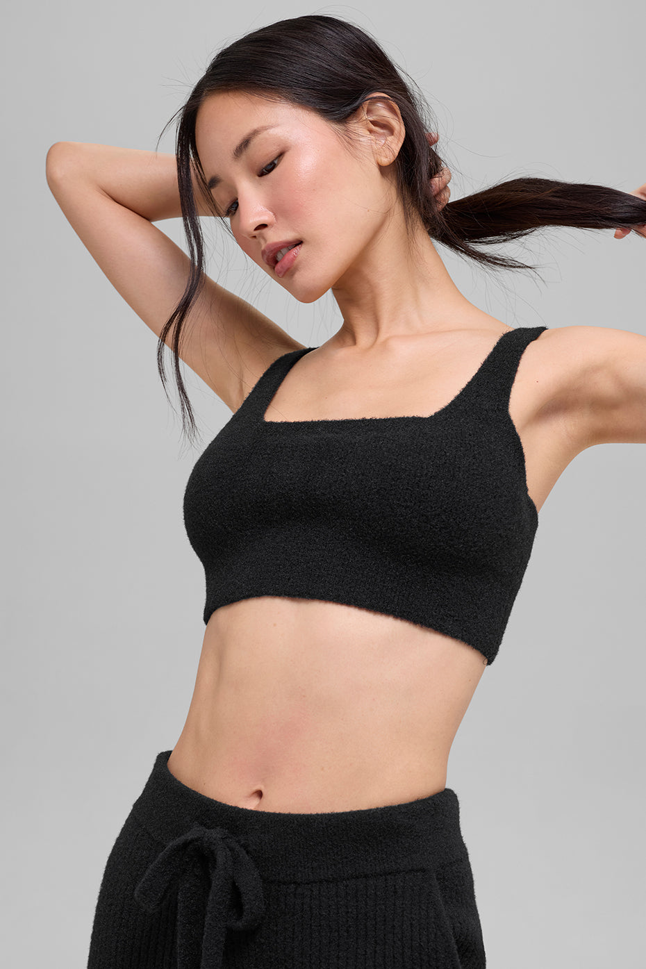 alo Snuggle Up Sweater Bra - Black