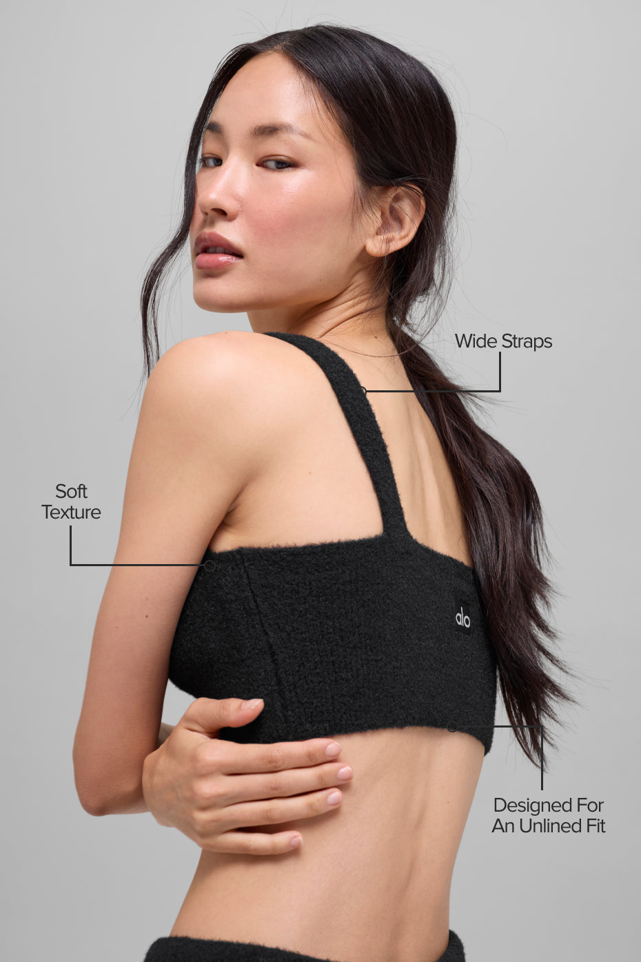 alo Snuggle Up Sweater Bra - Black