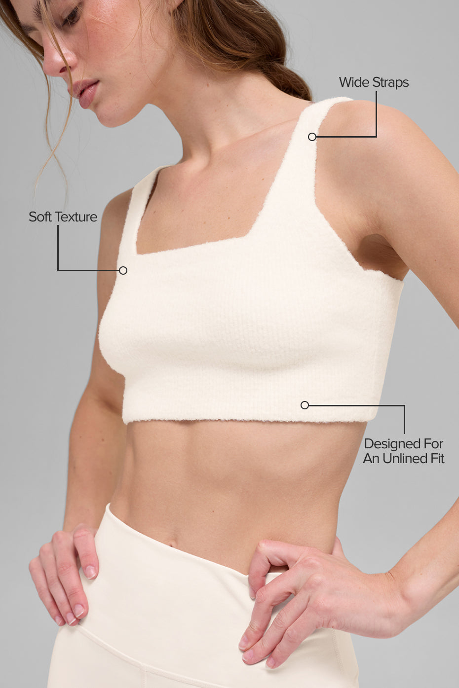 alo Snuggle Up Sweater Bra - Ivory