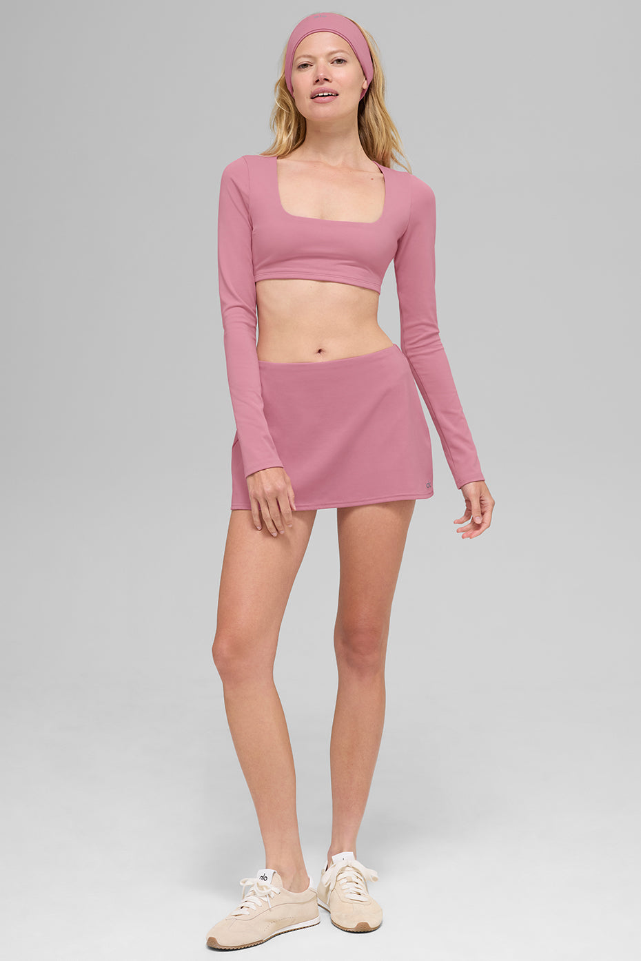 alo ALO Softsculpt Precision Long Sleeve Bra - Pink Wild Rose