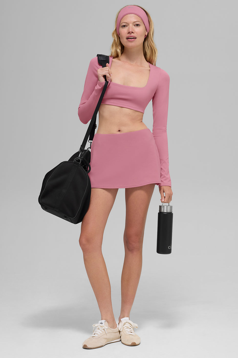 alo ALO Softsculpt Precision Long Sleeve Bra - Pink Wild Rose