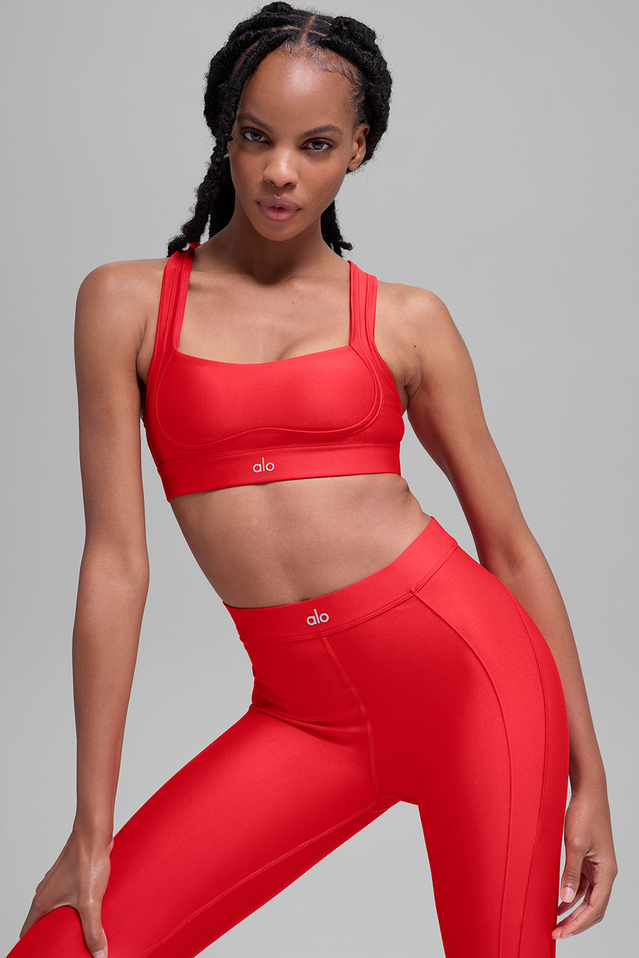 alo Airlift Ignite Bra - Bright Red