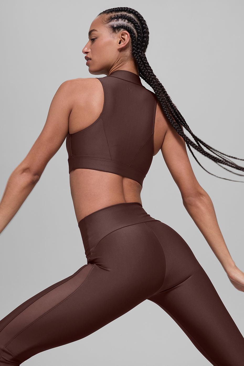 alo Airlift Mesh Infatuation Bra - Brownstone