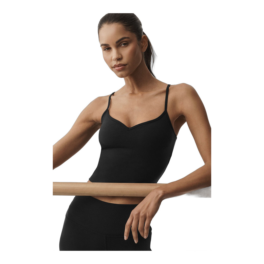 alo Airbrush Refined Bra Tank - Black