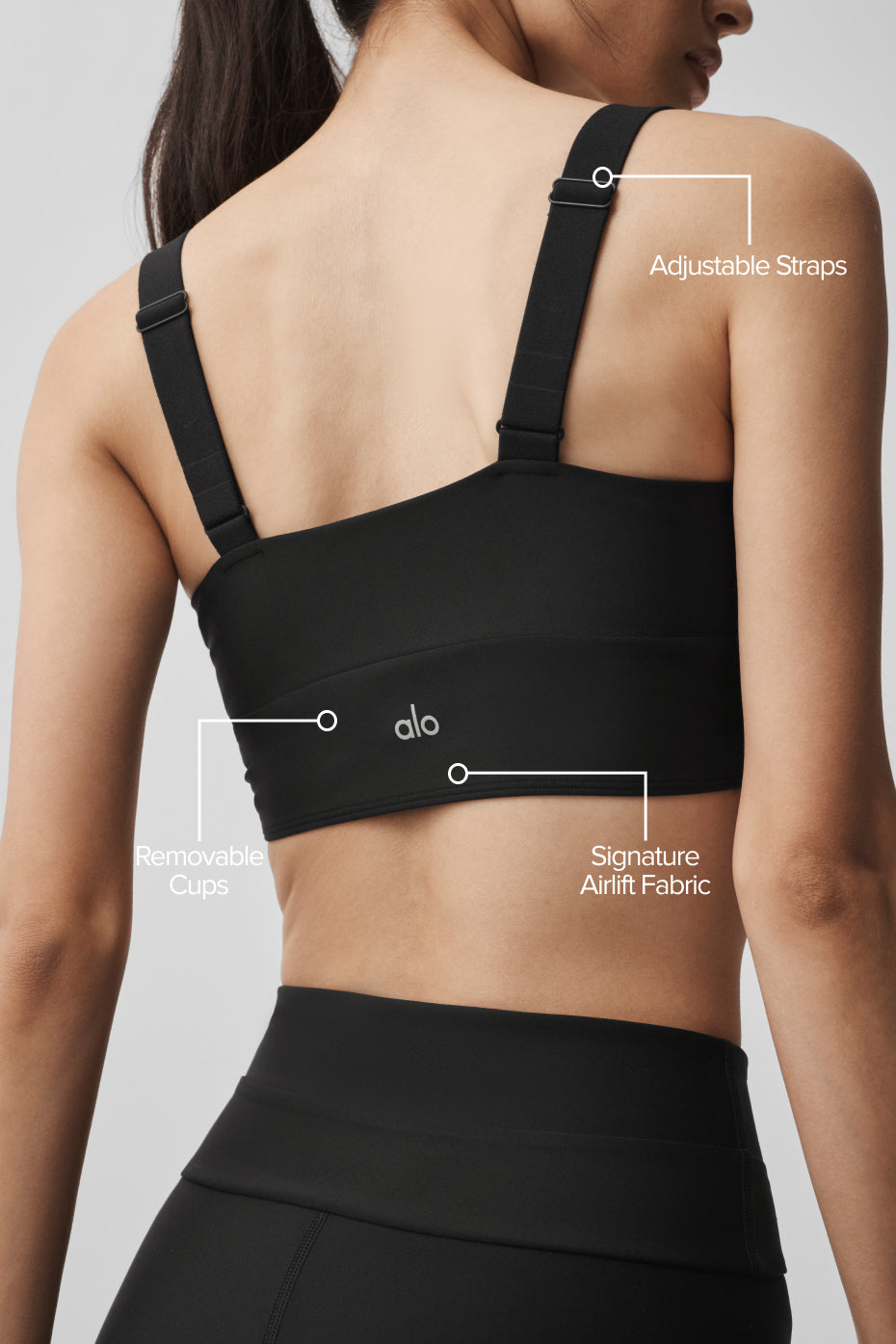 alo Airlift Horizon Bra - Black