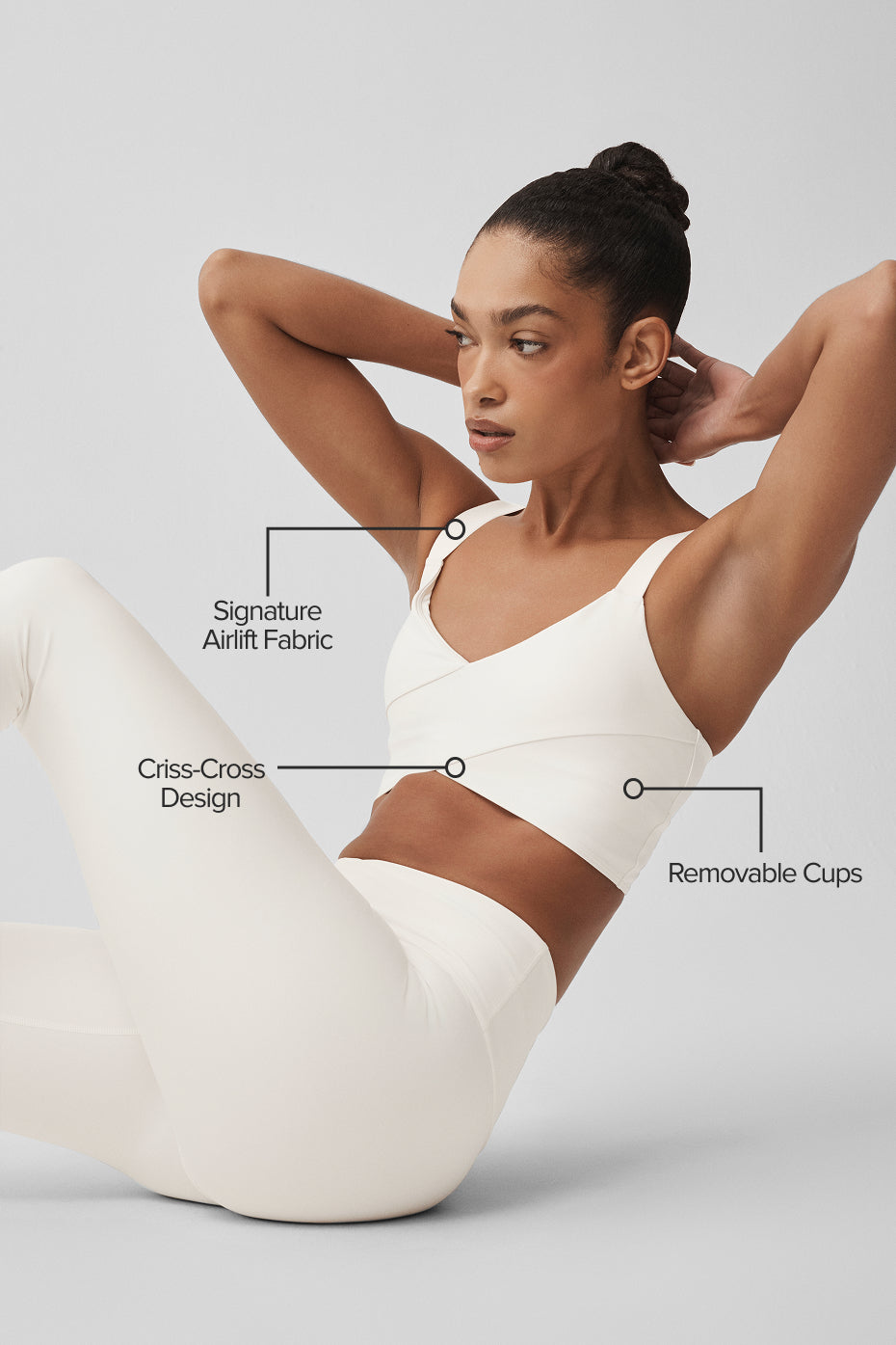 alo Airlift Horizon Bra - Ivory