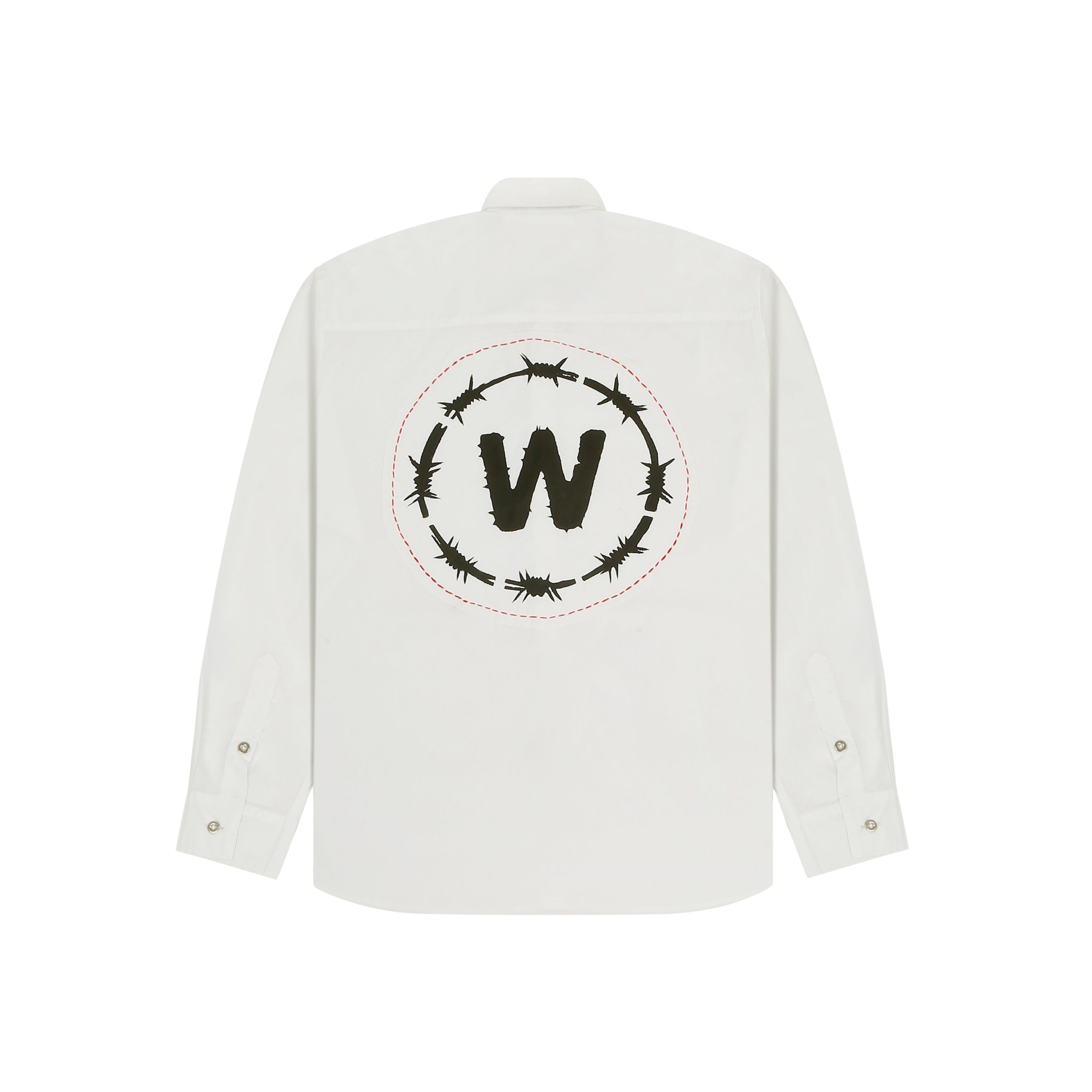 WHITE - LONG SLEEVE SHIRT "HAND PAINTED"