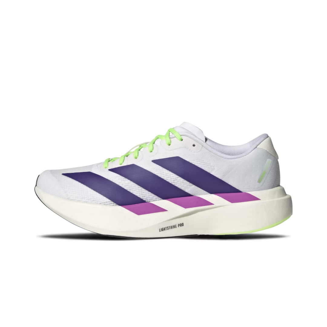 purple and white adidas