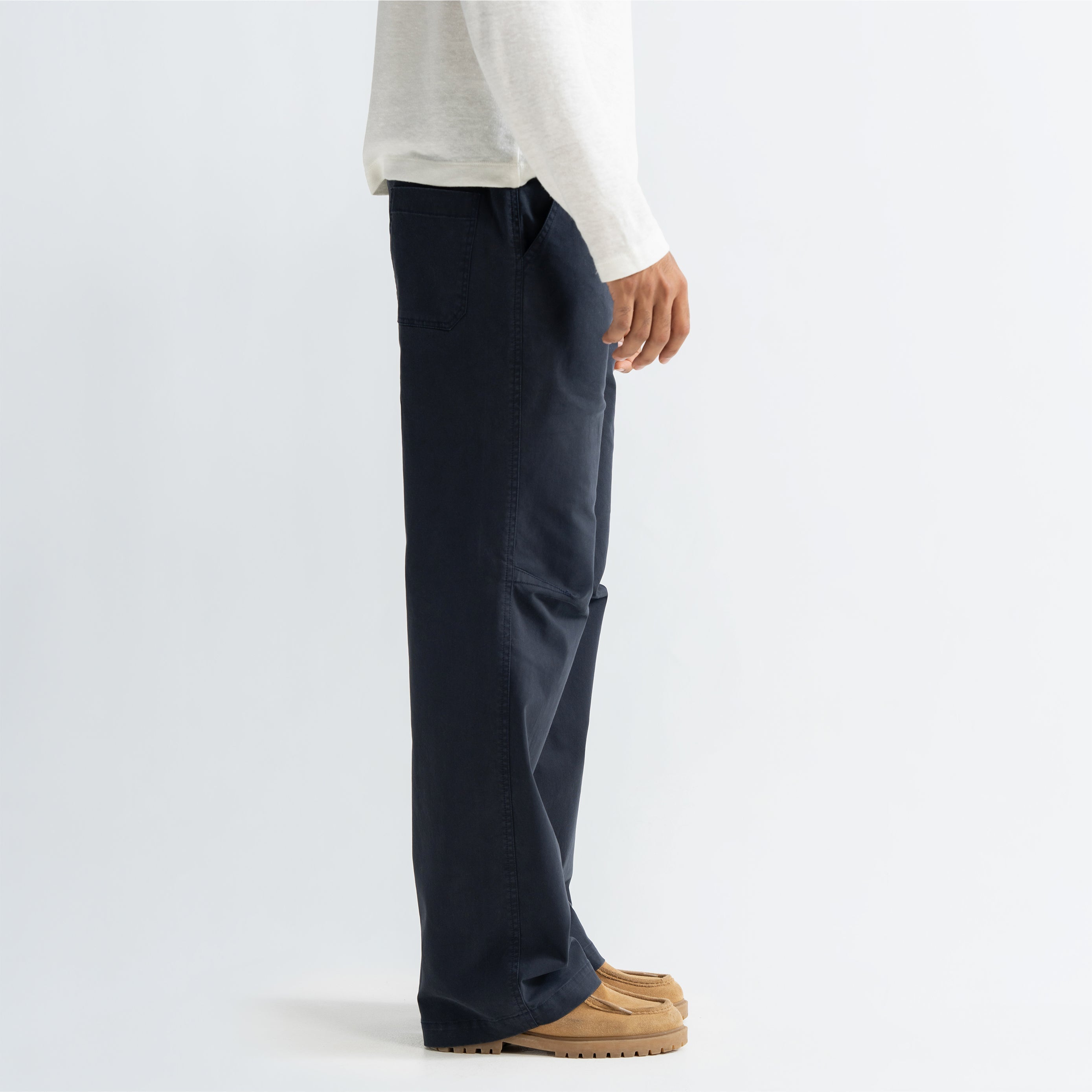 KNEE DART COTTON PANTS