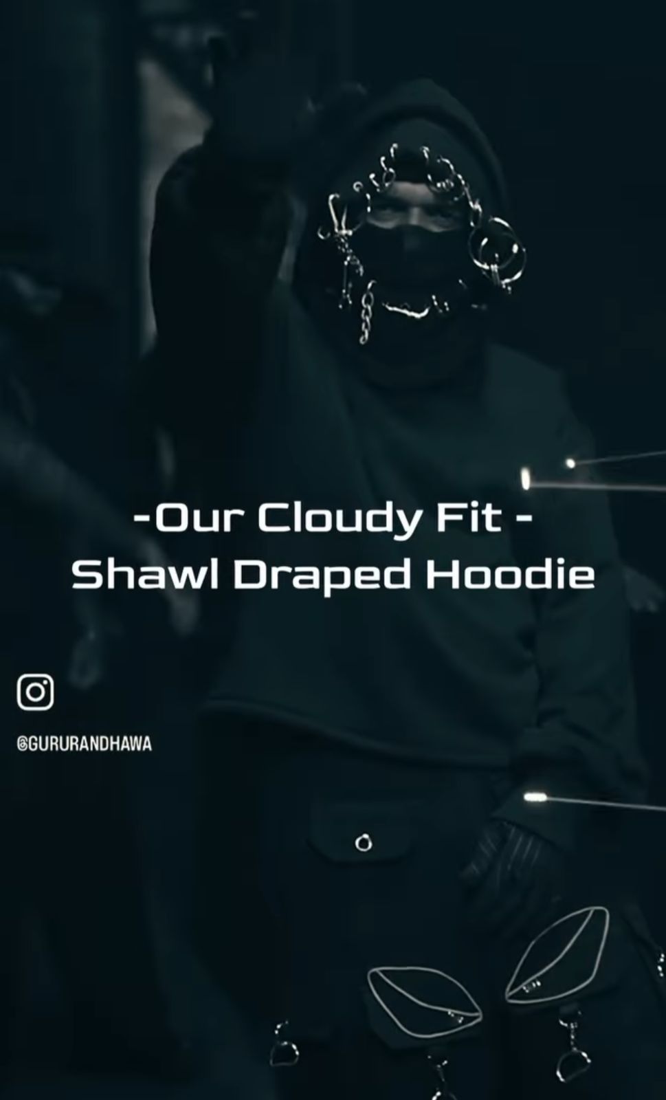 Shawl Draped Hoodie