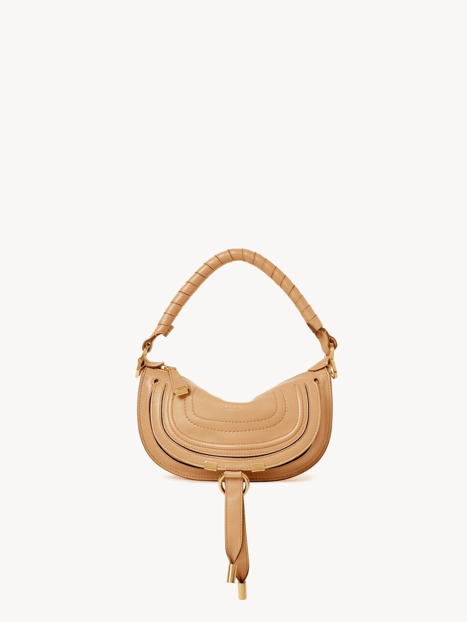 CHLOE Mini Marcie shoulder bag in soft leather Bleached Brown