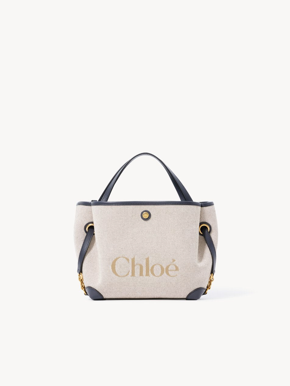 CHLOE Small Chloé Clover double carry bag in canvas Black Navy