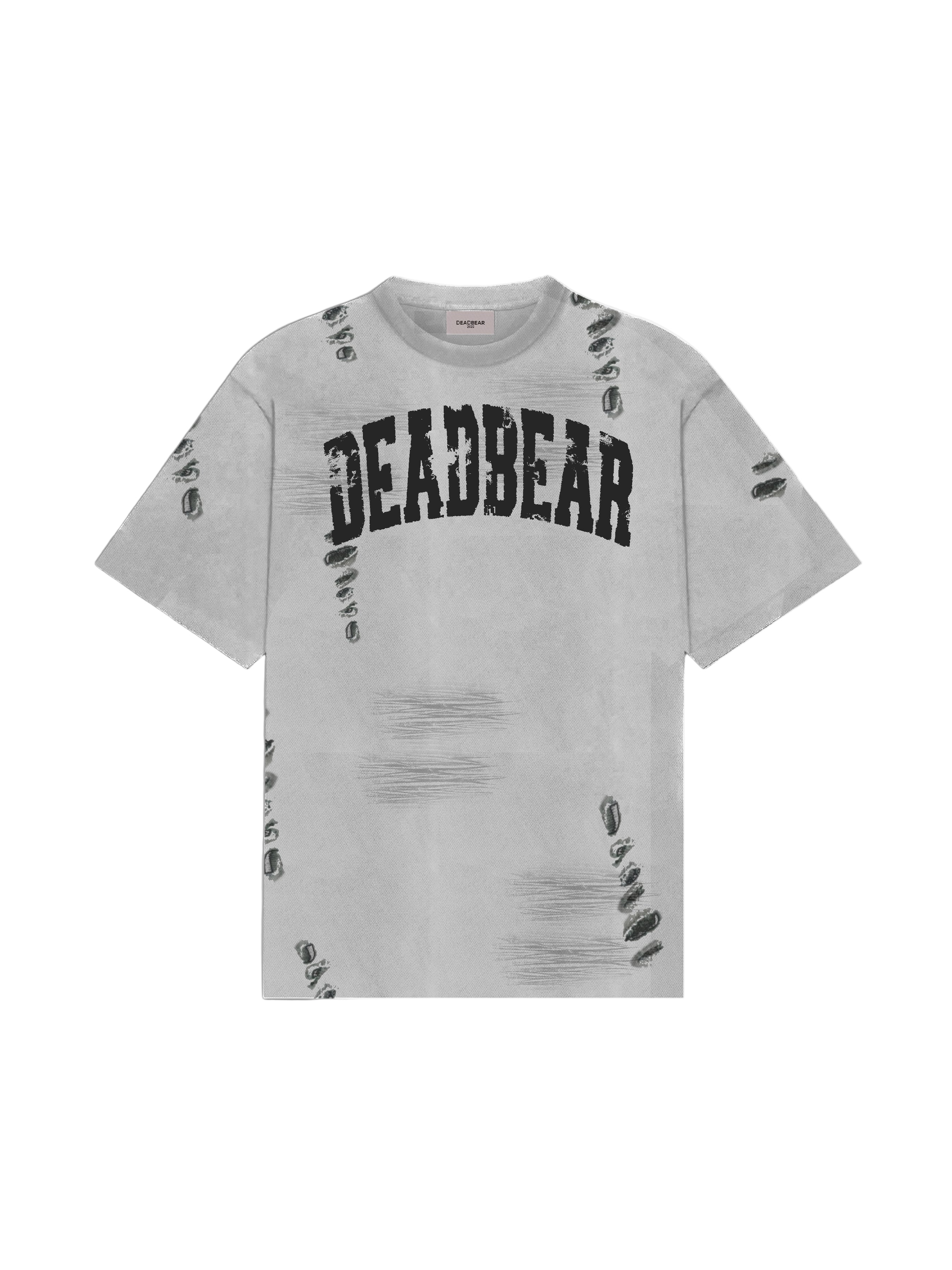 Distressed Washed Grey Tee