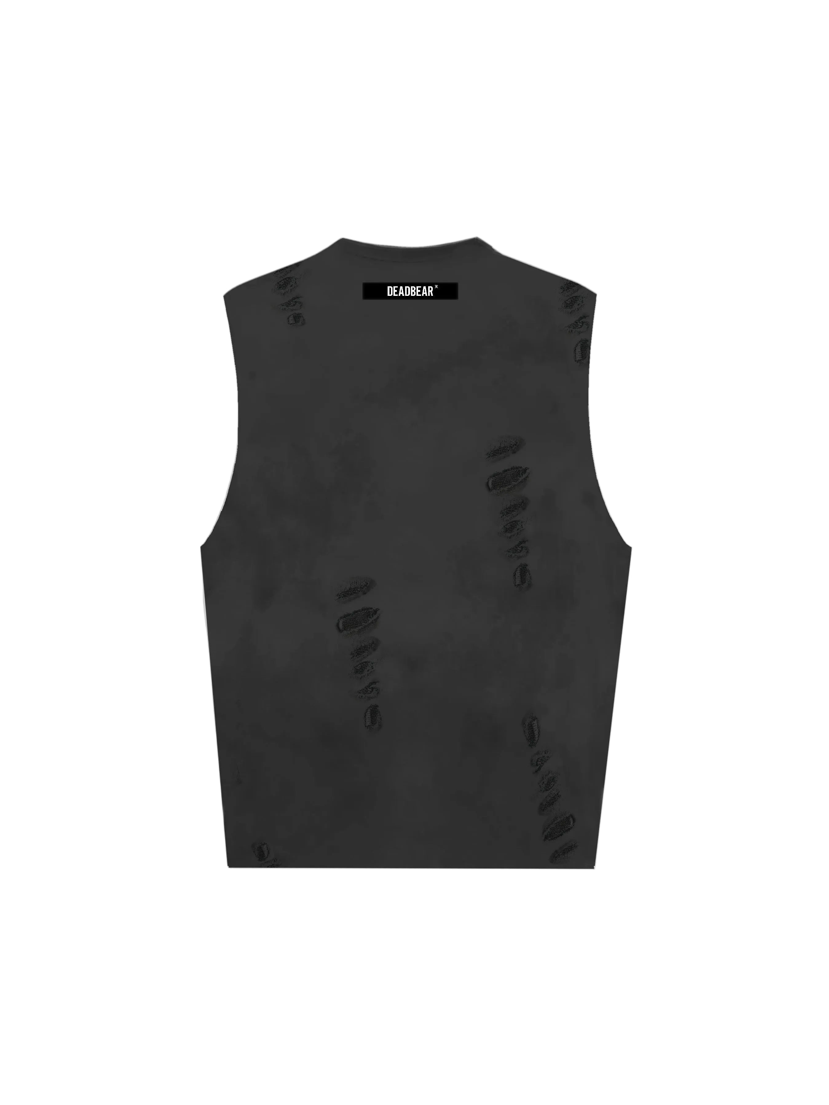 Distressed Washed Black Tank