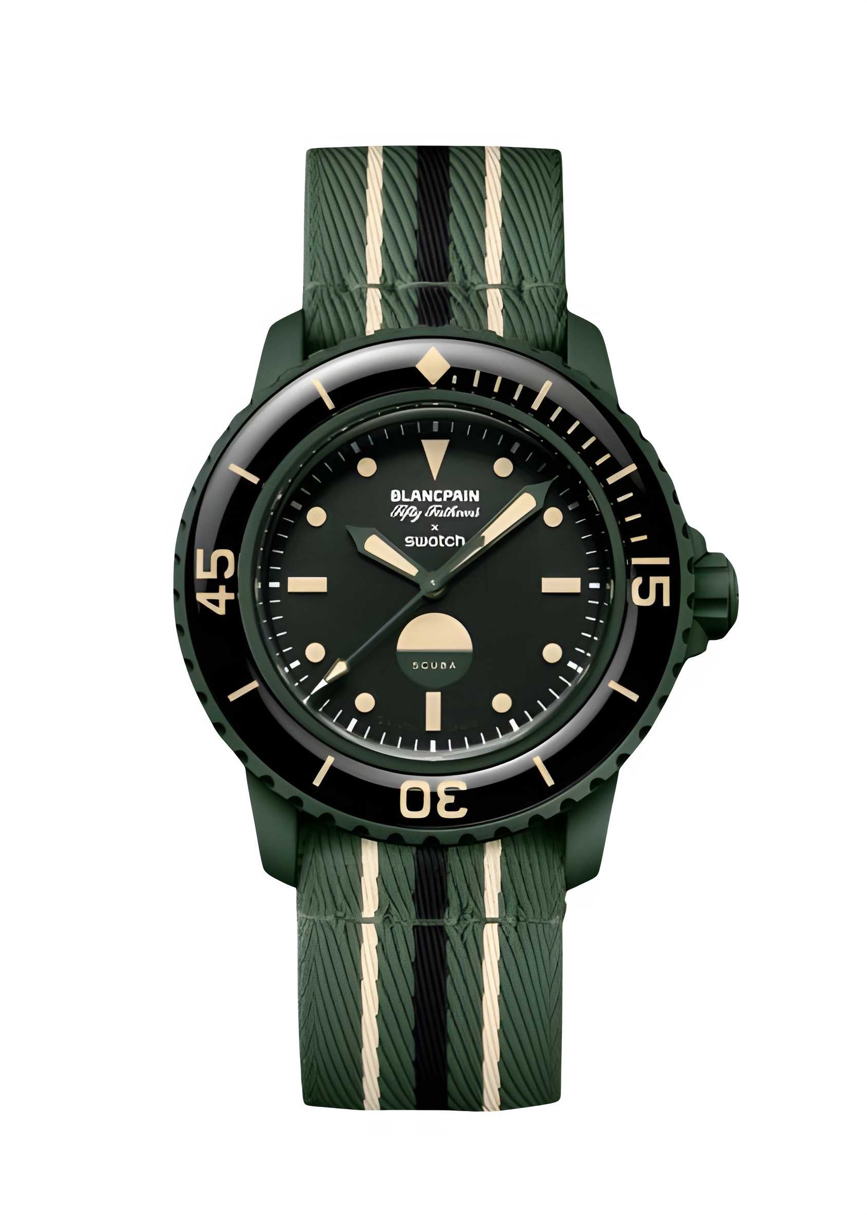 Swatch x Blancpain Bioceramic Scuba Fifty Fathoms GREEN ABYSS
