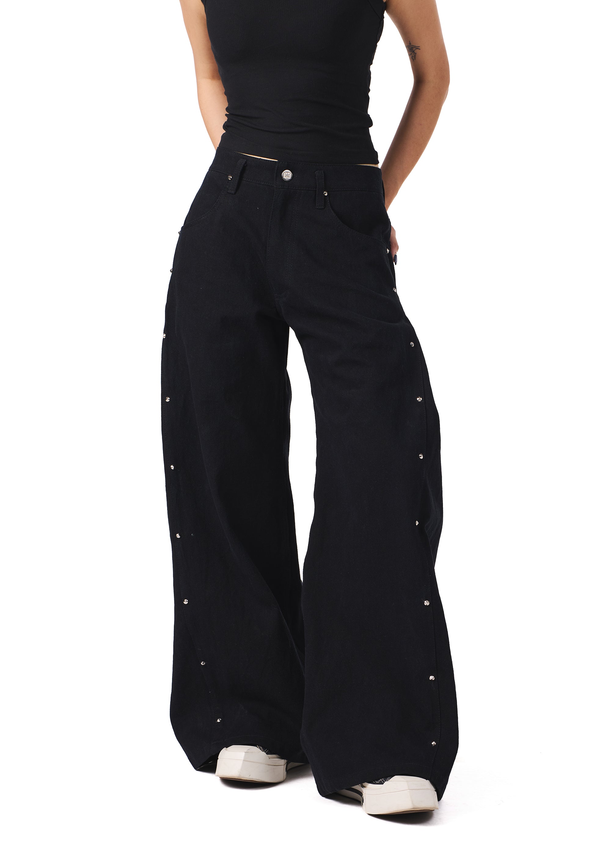 Black Wide Leg Denim