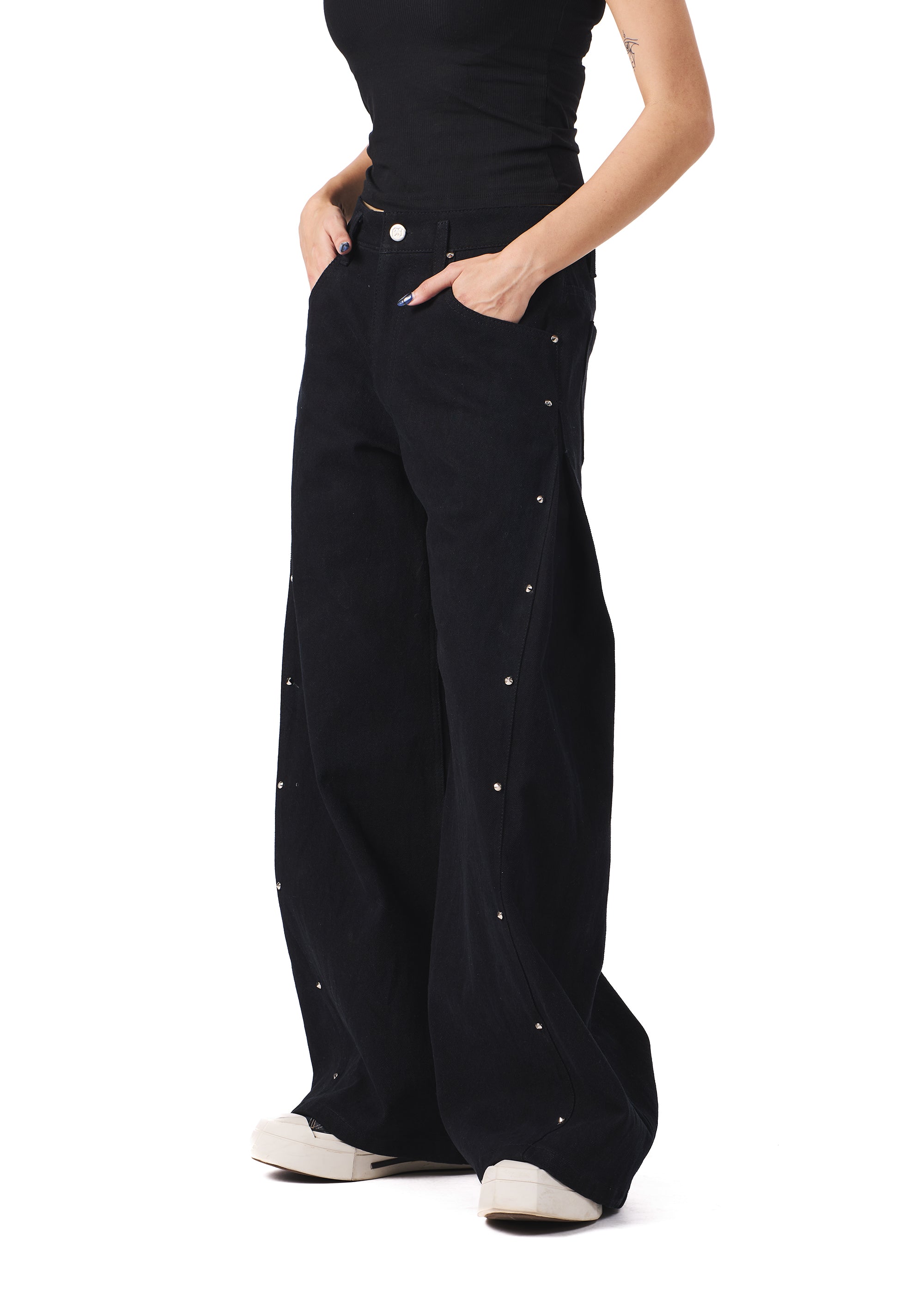Black Wide Leg Denim