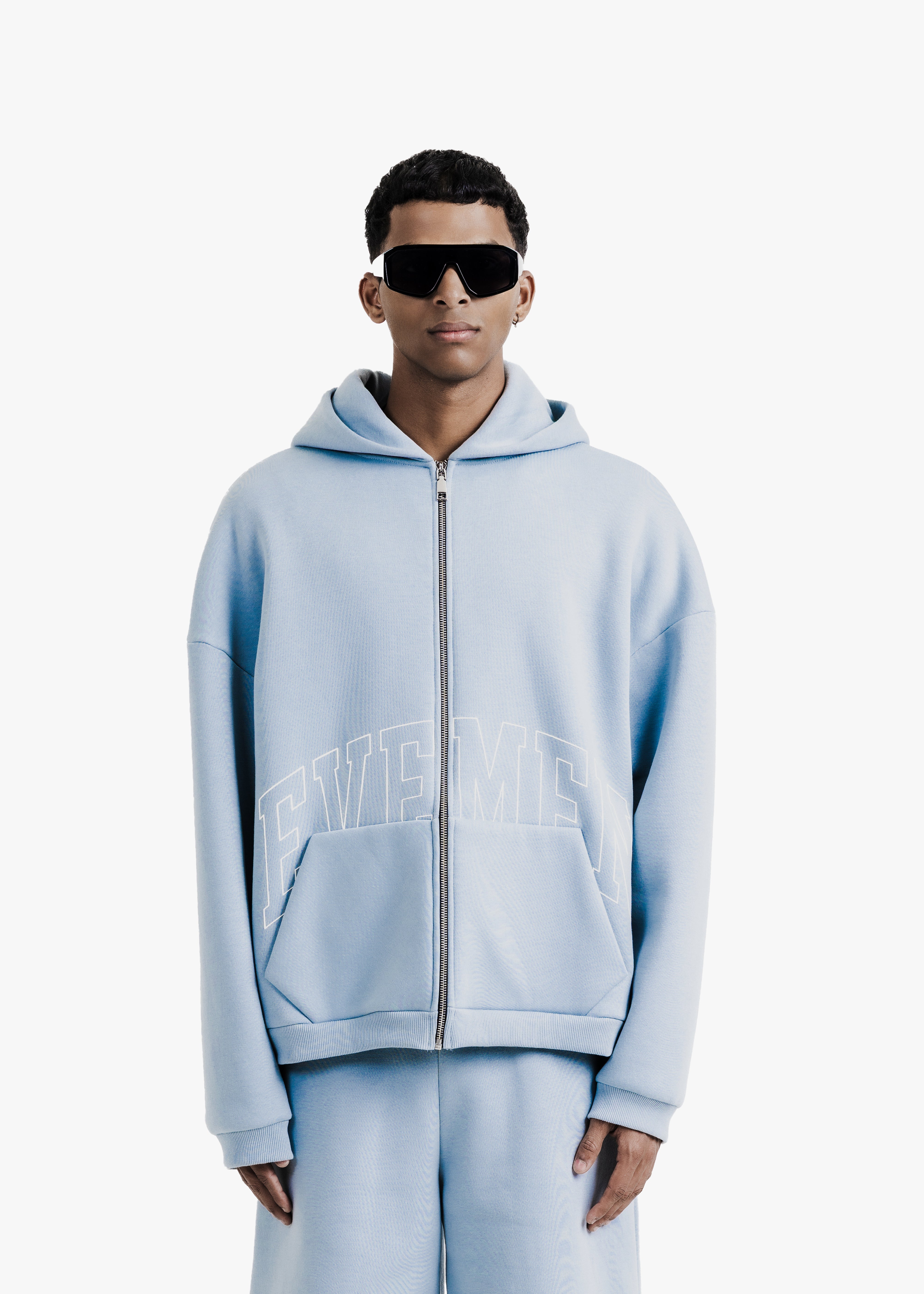 genesis boxy zip through hoodie