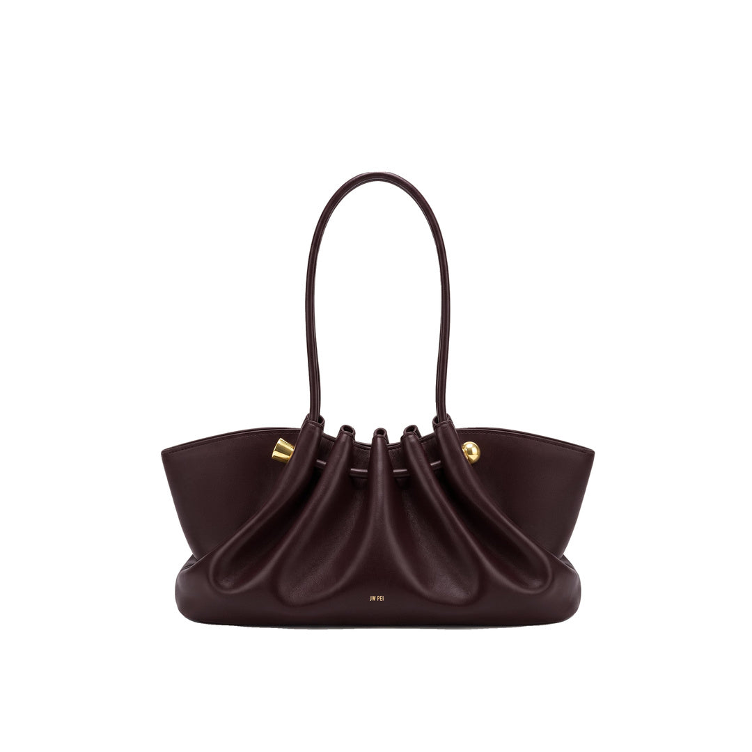 JW PEI Naomi Gathered Long Handle Shoulder Bag - Deep Burgundy