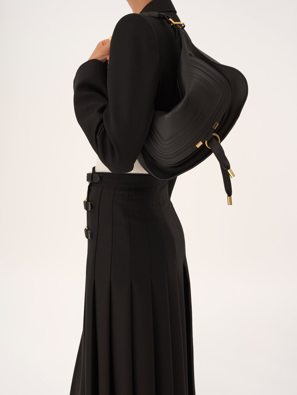 CHLOE Small Marcie shoulder bag in soft leather Black