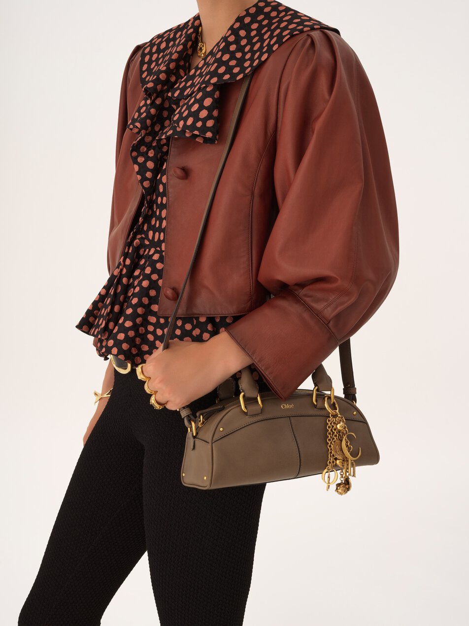 CHLOE Small Chloé bowling bag in soft leather Deep Taupe